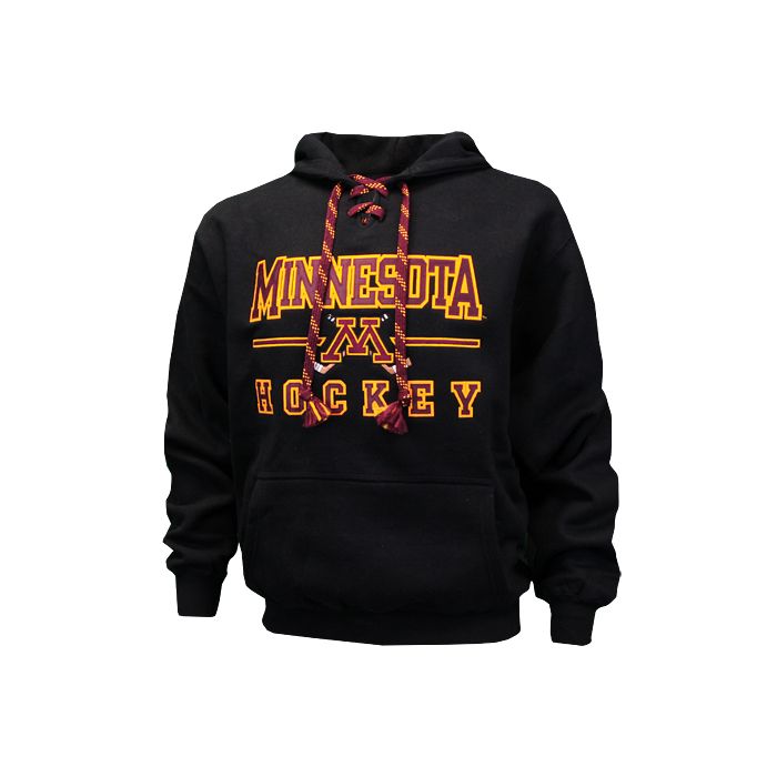 Minnesota Golden Gophers Hockey Stick Lace Hooded Sweatshirt