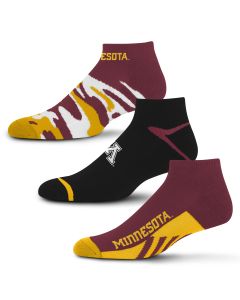 For Bare Feet Minnesota Camo Boom 3 Pack Socks