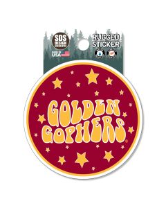 Golden Gophers Stars 3" Rugged Sticker
