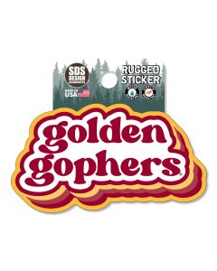 Golden Gophers Triple Outline 3" Rugged Sticker